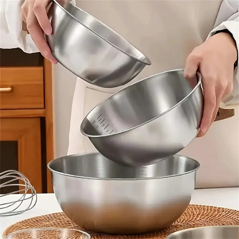Home Cooking Cookbook - طقم أوعية خلط من الفولاذ المقاوم